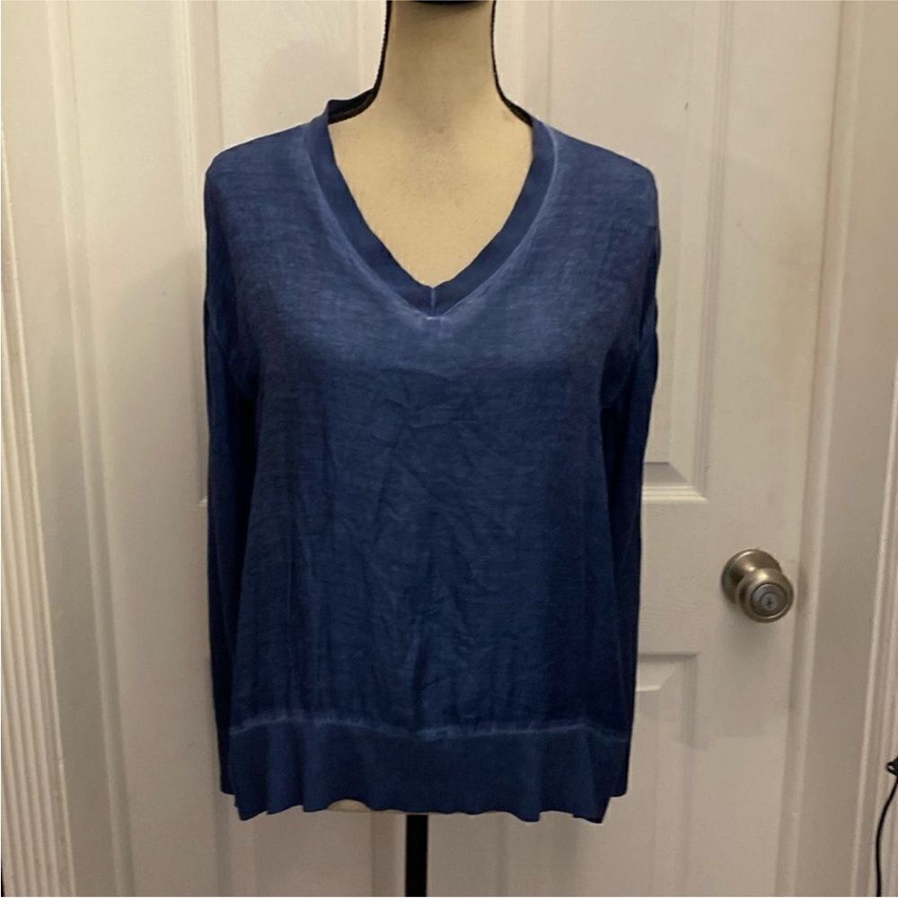 Sita Murt  Blue V-Neck Women's long sleeve top, L